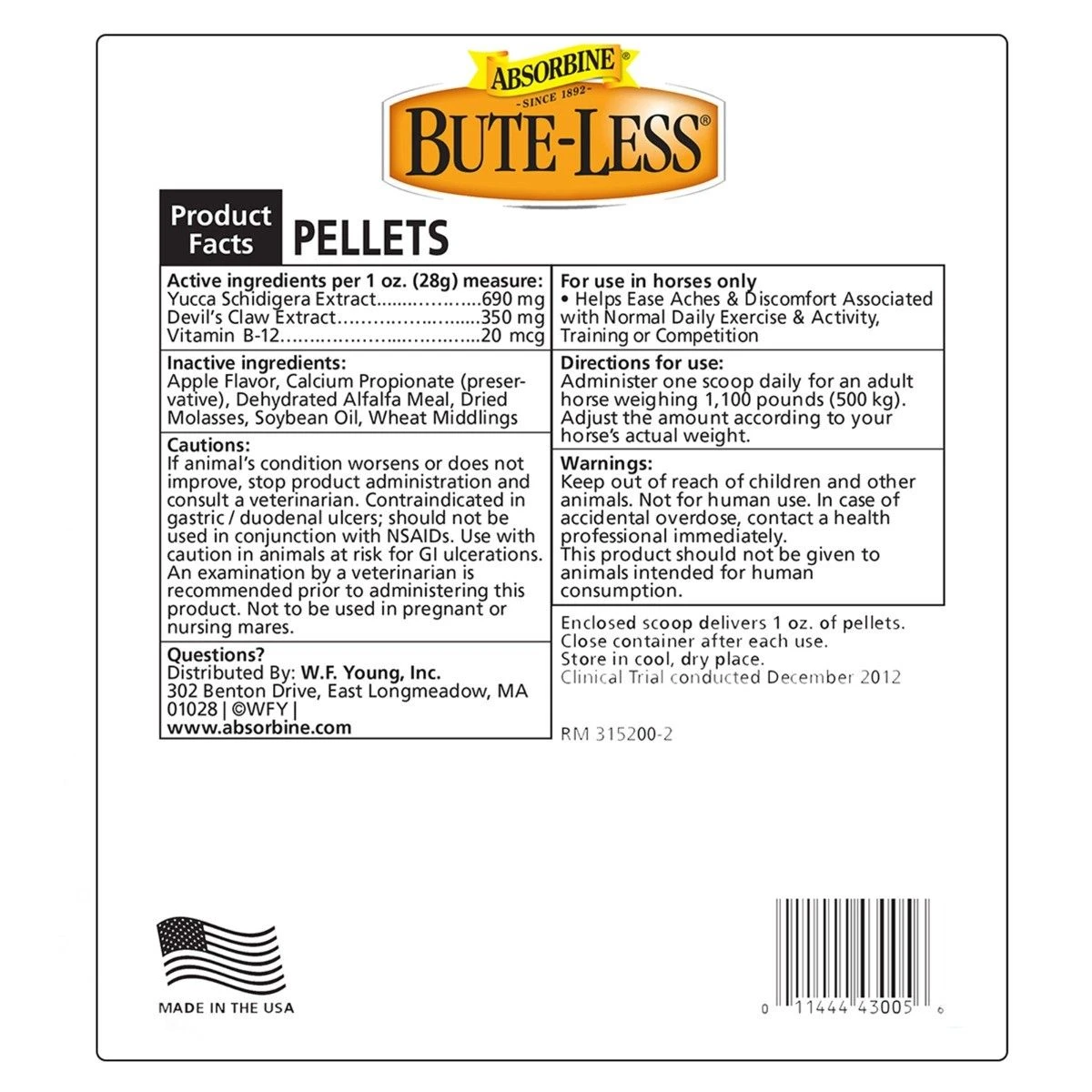 Absorbine® Bute-Less® Comfort & Recovery Supplement Pellets 6 Absorbine® Bute-Less® Comfort & Recovery Supplement Pellets - Image 4