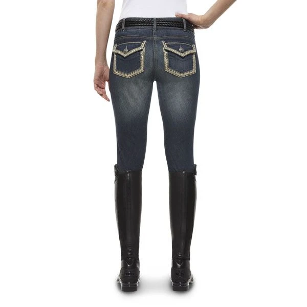 Ariat® Women's Denim Zig Zag Pocket Breech 4 Ariat® Women's Denim Zig Zag Pocket Breech - Image 2