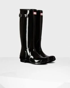 Hunter Original Tall Gloss Women's Boot 23 Hunter Original Tall Gloss Women's Boot -Equestrian Equipment Store black 3