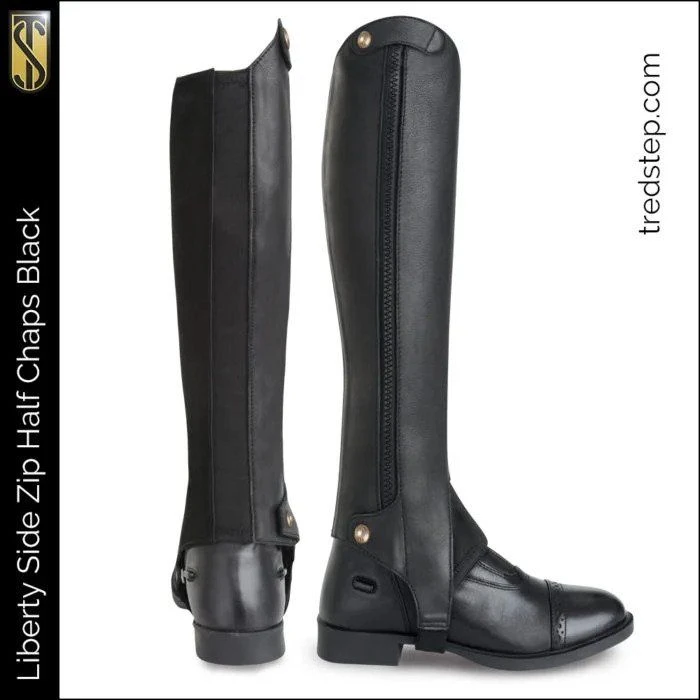 Tredstep Liberty Side Zip Half Chap Black 3 Tredstep Liberty Side Zip Half Chap Black