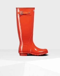 Hunter Original Tall Gloss Women's Boot 28 Hunter Original Tall Gloss Women's Boot -Equestrian Equipment Store hunter orange