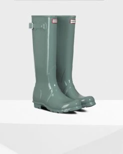 Hunter Original Tall Gloss Women's Boot 31 Hunter Original Tall Gloss Women's Boot -Equestrian Equipment Store hunter succulent