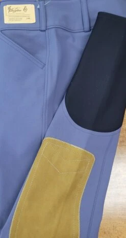 Tailored Sportsman Mid Rise Front Zip Sock Bottom Trophy Hunter Breeches -Equestrian Equipment Store hyacinth 3