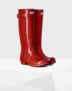 Hunter Original Tall Gloss Women's Boot 20 Hunter Original Tall Gloss Women's Boot -Equestrian Equipment Store military red 1