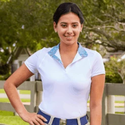 RJ Classics Ladies Sadie 37.5 Short Sleeve Show Shirt 8 RJ Classics Ladies Sadie 37.5 Short Sleeve Show Shirt -Equestrian Equipment Store sadie floral